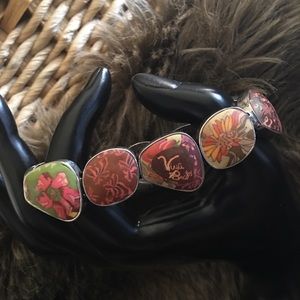 Viva Beads colorful polymer clay stretch bracelet